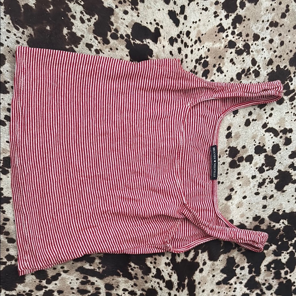 Brandie Melville Red Striped Women’s Top